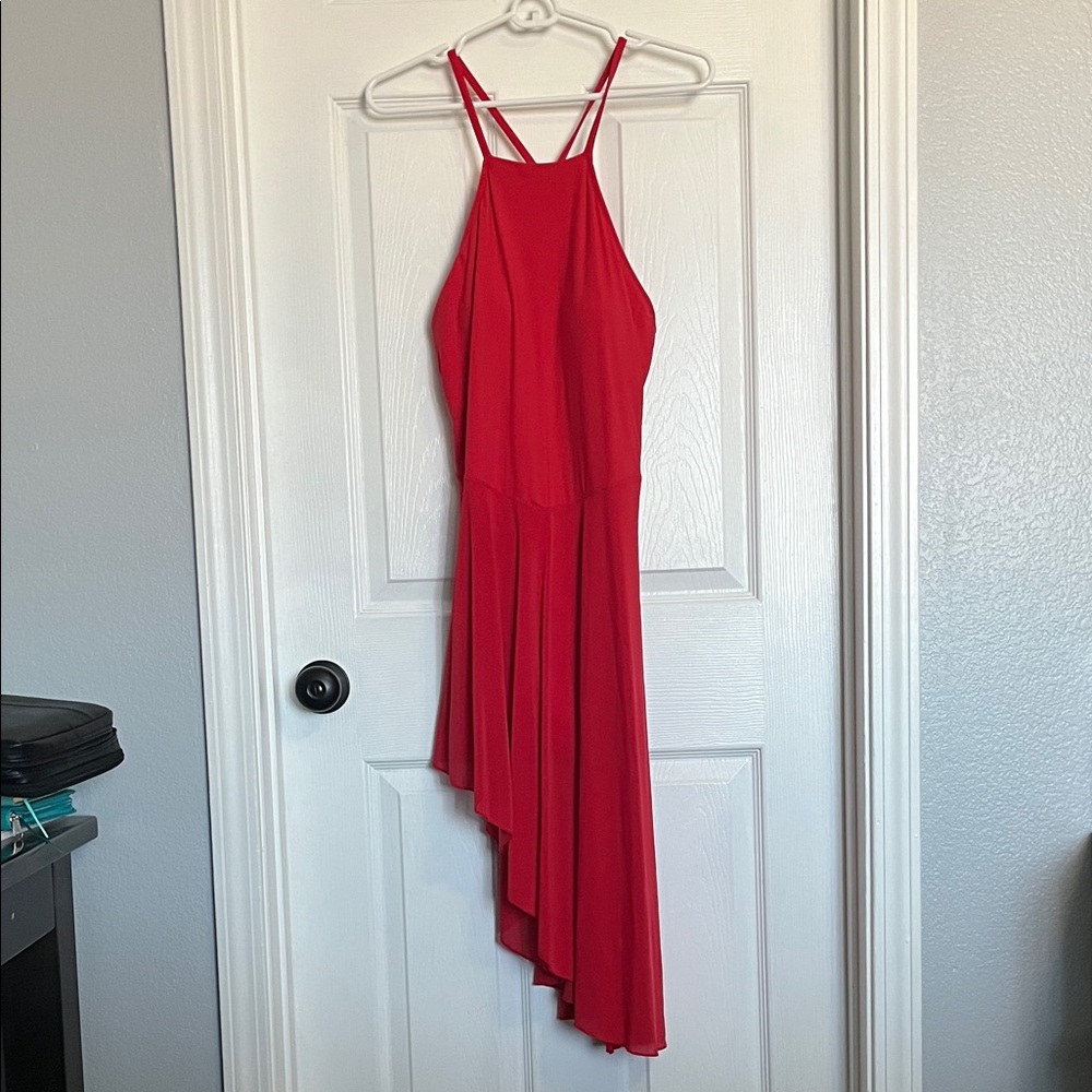 HALARA Red Asymmetrical Dress